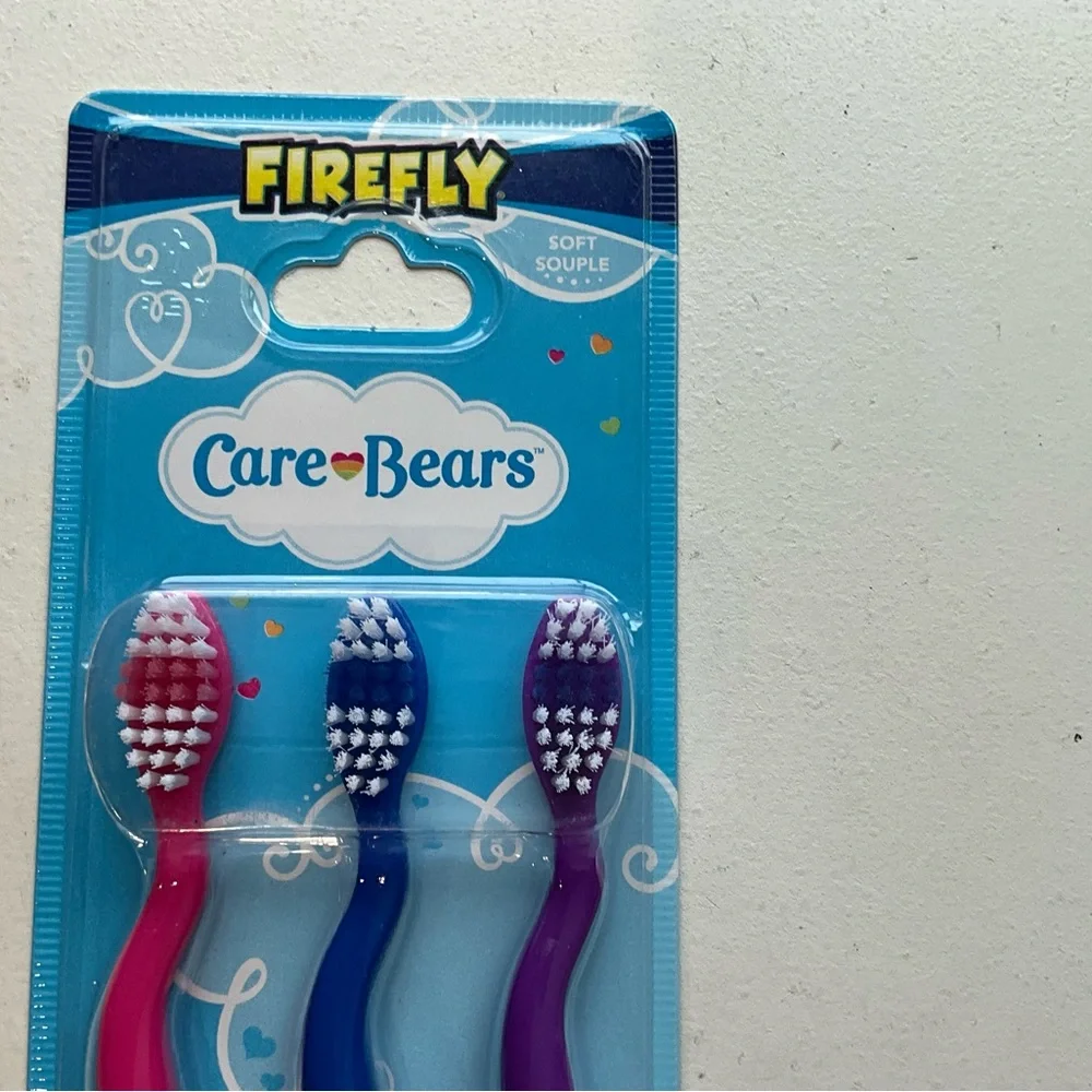 2014 Firefly NOS Care Bear Pack of 3 Toothbrushes Soft Bristles